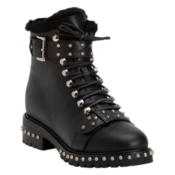 LOLA CRUZ Leather Studded Booties - Picture 1 of 3